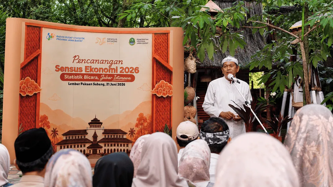 Poster post 'Data Jangan Bohong!' Gubernur Dedi Mulyadi Ajak Warga Jawa Barat Sukseskan Sensus Ekonomi 2026 demi Pembangunan yang Lebih Adil