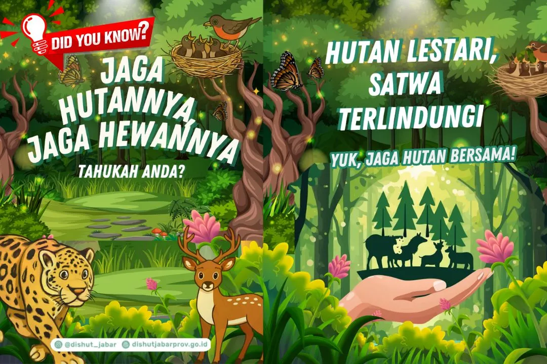 Poster post Jaga Hutan, Jaga Hewan: Peran Hutan bagi Satwa Liar