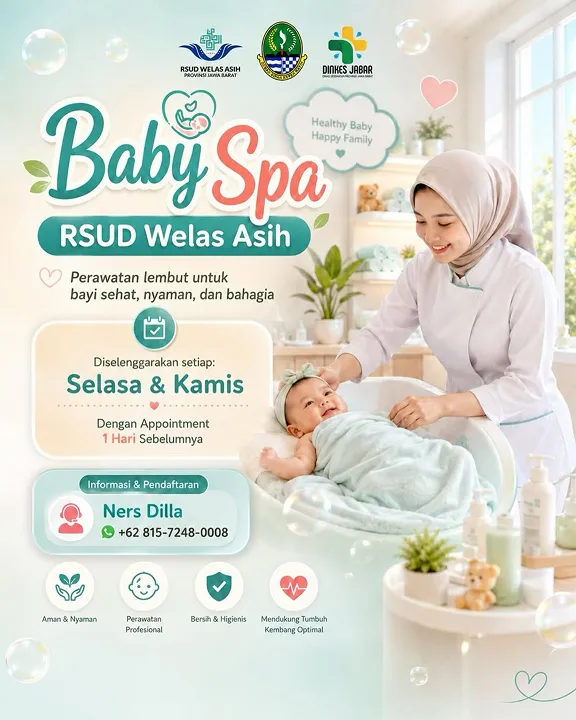 Poster post Baby Spa di RSUD Welas Asih