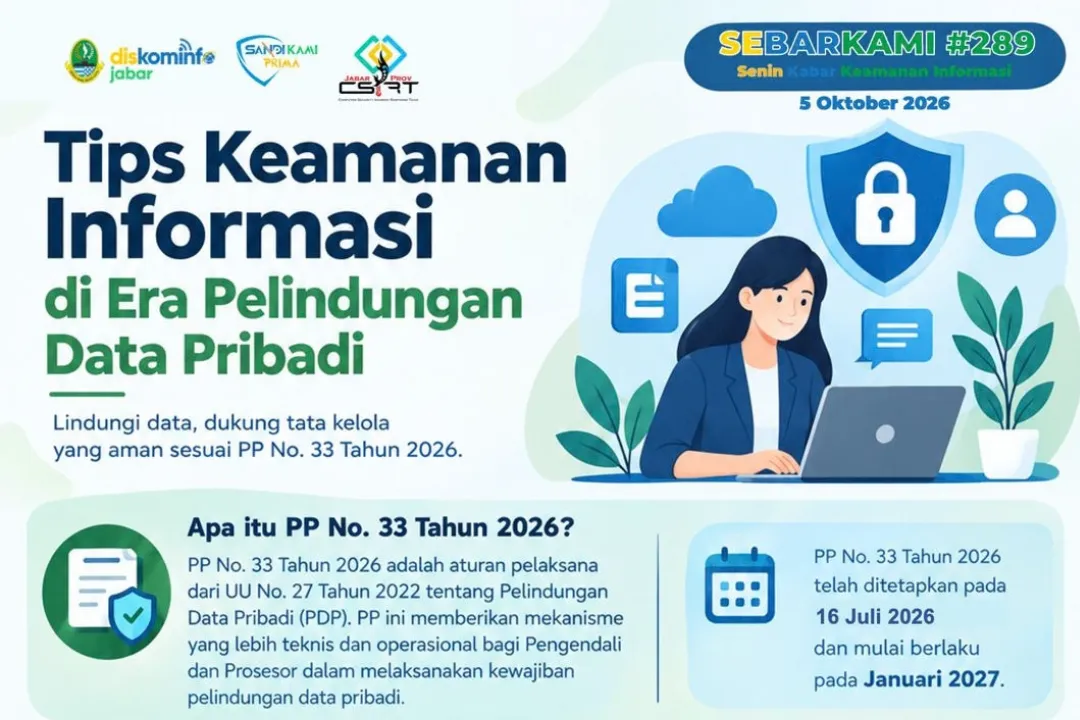 Tips Keamanan Informasi di Era Pelindungan Data Pribadi
