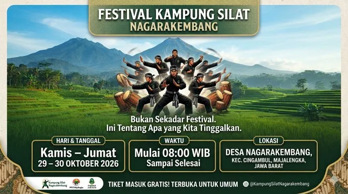 Poster post Event Kebudayaan (29-30 Okt) Festival Kampung Silat 2026