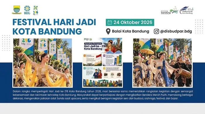 Event Jawa Barat : (24 Okt) Hari Jadi Kota Bandung (HJKB) ke-216