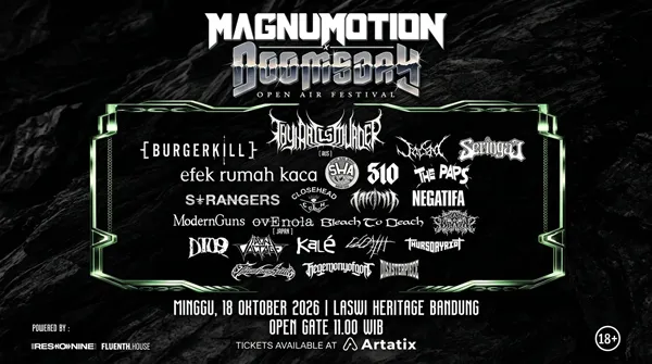 Poster post Event Jawa Barat : (18 Okt) MAGNUMOTION x DOOMSDAY OPEN AIR FESTIVAL 2026