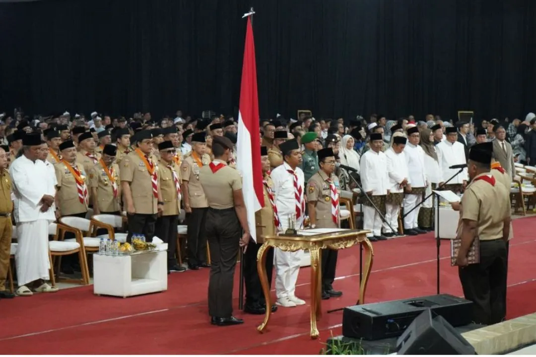 Poster post Pelantikan Mabida Gerakan Pramuka Jawa Barat 2025 - 2030, Perkuat Pembinaan Karakter Generasi Muda